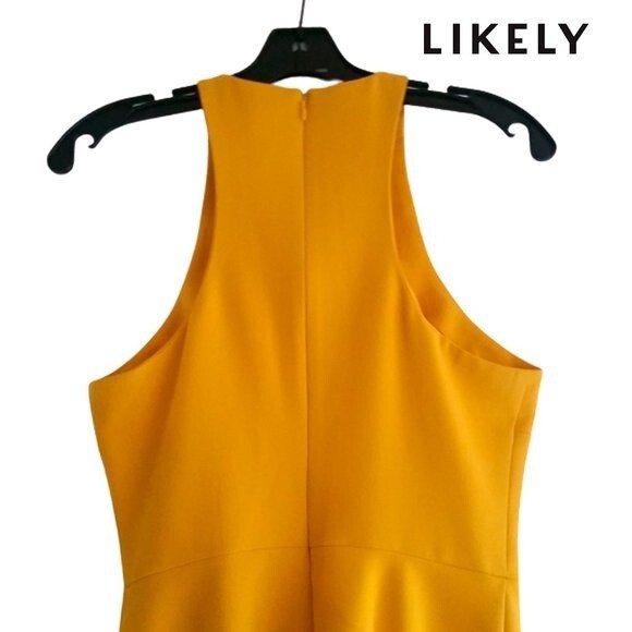 LIKELY NEW Dopamine Baddie Racerback Fitted Fit-n-Flare Halter Dress 8 - Picture 9 of 11